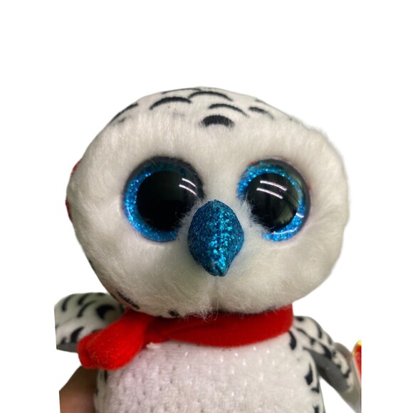 TY BEANIE BOOS NESTER The Christmas Owl 6” Plush Stuffed Animal With Tags - Picture 8 of 13